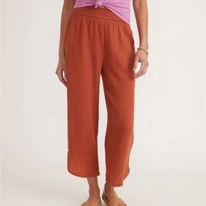 NWOT Marine Layer Corrine Wide Leg Pant- Burnt Sienna- M